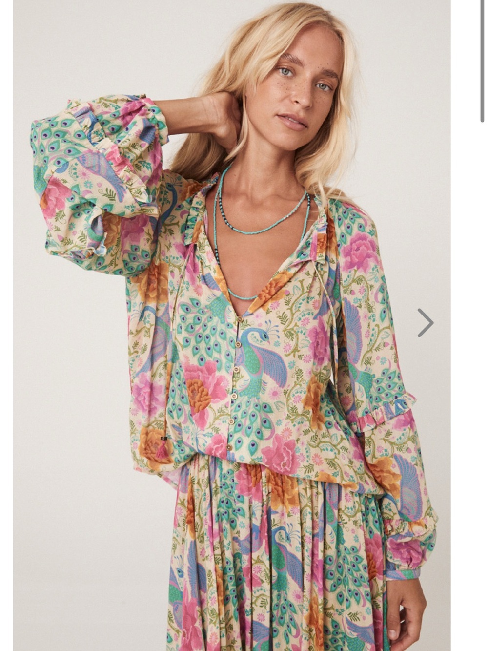 Spell Boheme peacock blouse S, brand NEW W Tags